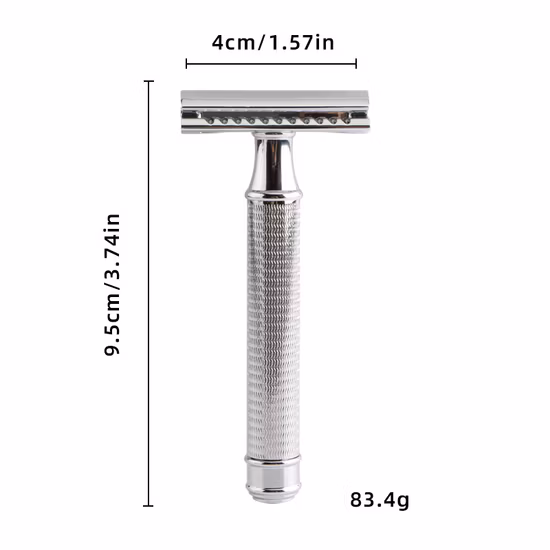 D644 Private Label Men&prime; S Double-Edged Straight Cut Safety Razor with Brass Handle